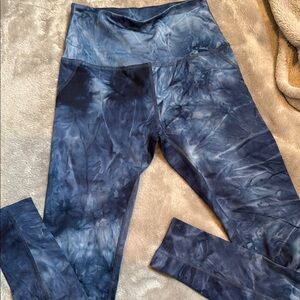 Blue Tie-Dye Leggings